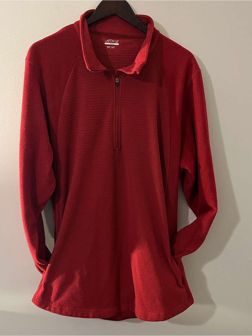 bcg Red women’s Half-Zip Fleece Pullover